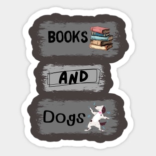 Books and Dogs Sticker